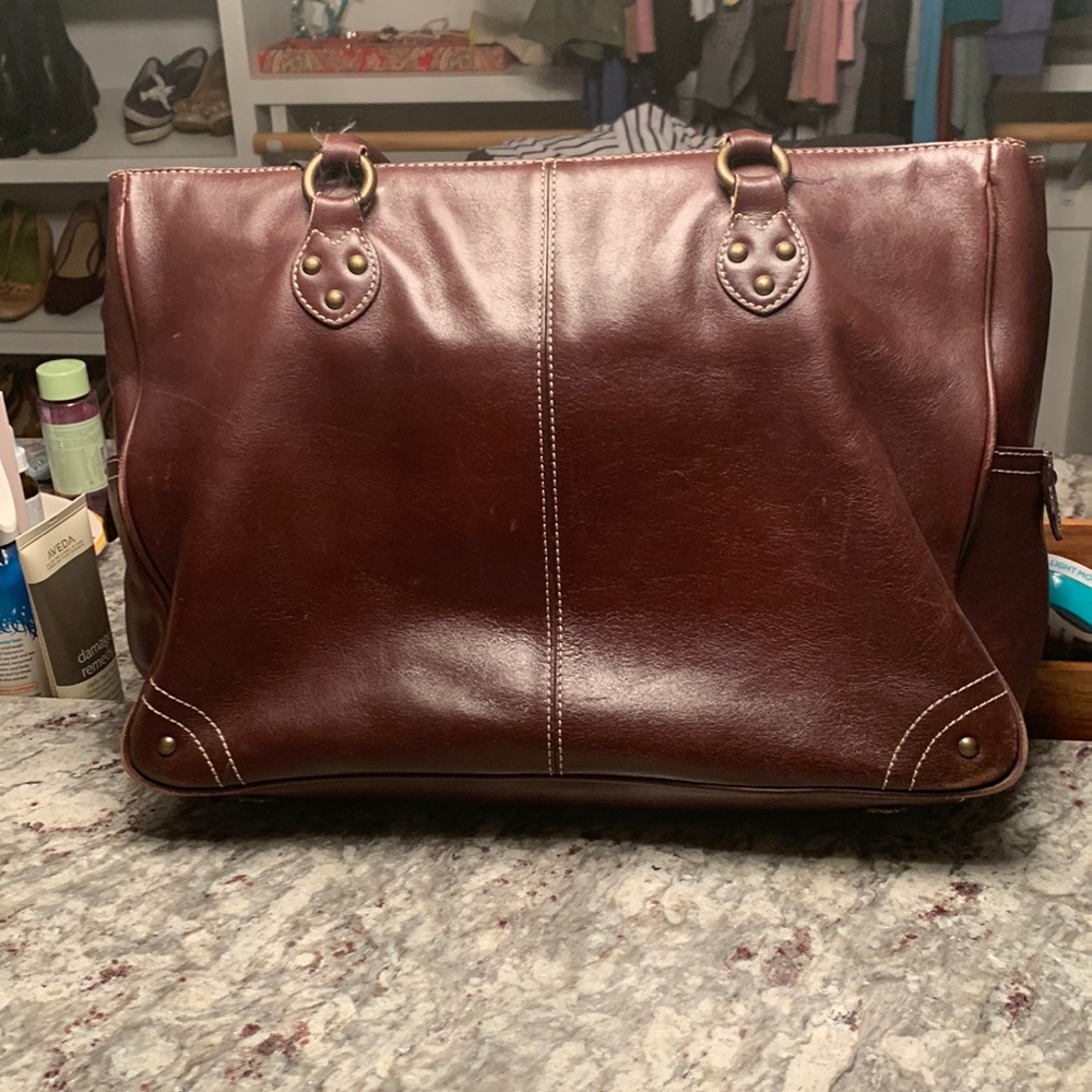 J Crew leather tote